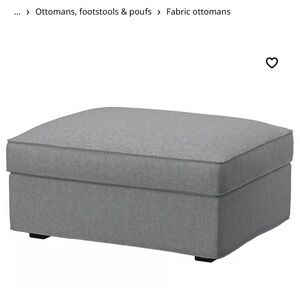 IKEA KIVIK Gray ottoman Fabric
